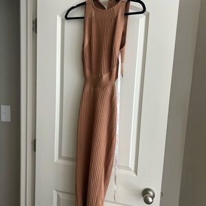Missguided+ Tan Backless Dress